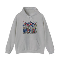 America Wildflowers Freedom Brave Hoodie — Sport Grey