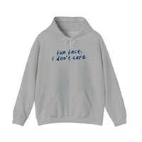 Fun Fact I Don't Care Hoodie — Sport Grey