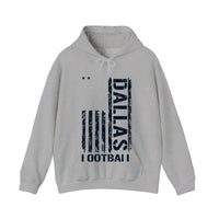 Dallas Football Distressed Flag Hoodie — Sport Grey
