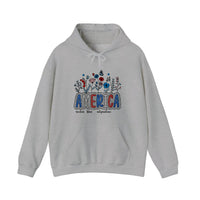 America Wildflower Freedom Hoodie — Sport Grey