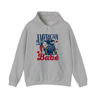 American Babe Cowgirl Flag Hoodie — Sport Grey