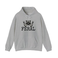 Feral Raccoon Rock Hands Hoodie — Sport Grey