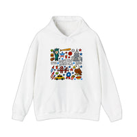 Happy 250 America Doodle Hoodie — White