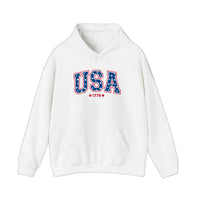 USA 1776 Varsity Stars Hoodie — White