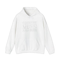 Country Music And Beer Hoodie — White