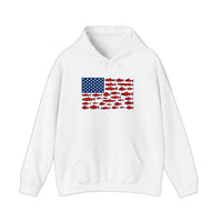 Stars And Stripes Fish Flag Hoodie — White