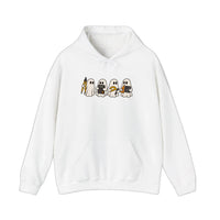 Math Ghosts With Calculators Hoodie — White