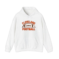 Cleveland Football Vintage Arch Hoodie — White