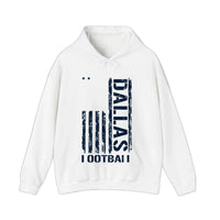 Dallas Football Distressed Flag Hoodie — White