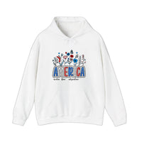 America Wildflower Freedom Hoodie — White
