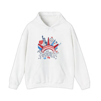 America Liberty Crown Graffiti Hoodie — White