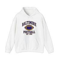 Baltimore Football Est 1996 Hoodie — White
