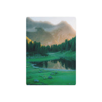 Golden Dawn Over a Serene Alpine Lake
