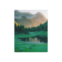 Golden Dawn Over a Serene Alpine Lake