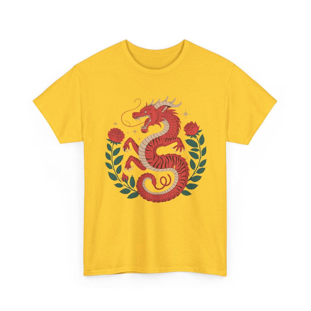 Crimson Dragon & Rose Tee