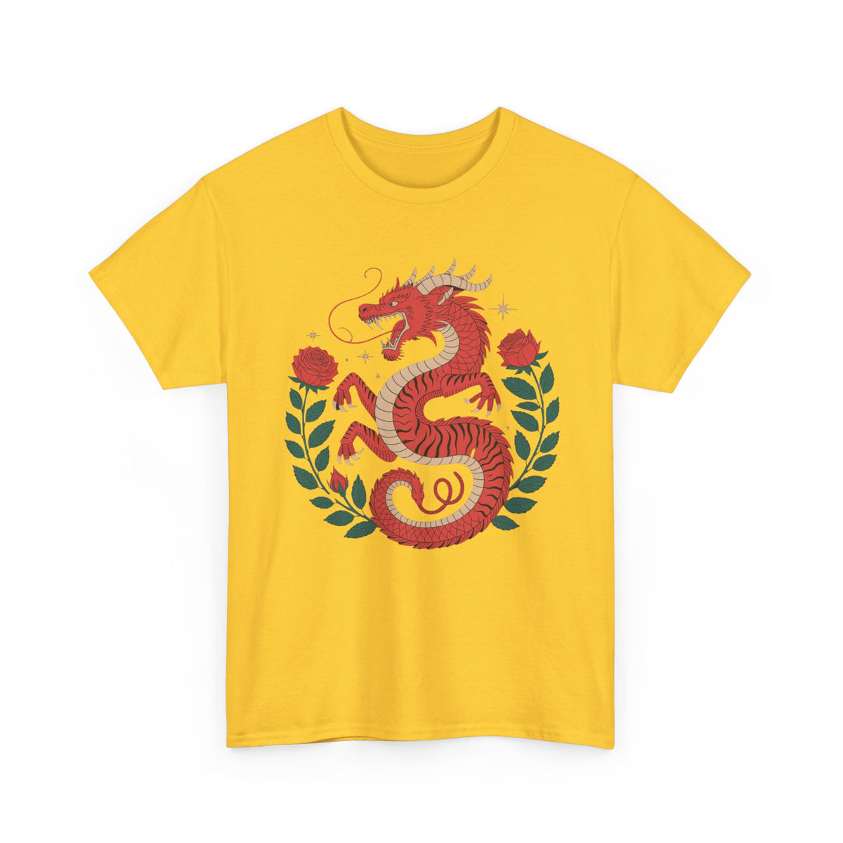 Crimson Dragon & Rose Tee