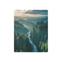 Dawn Over a Winding River Valley