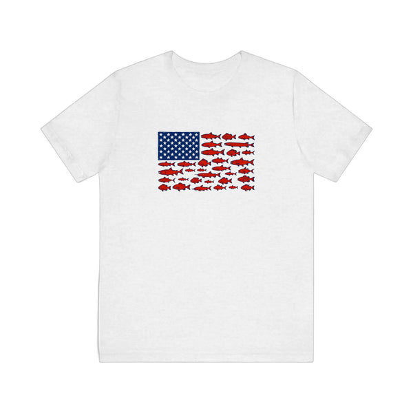 Stars And Stripes Fish Flag Quality Tee