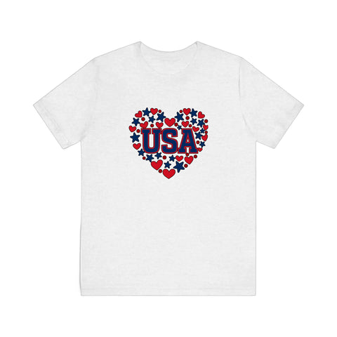 USA Hearts And Stars Quality Tee