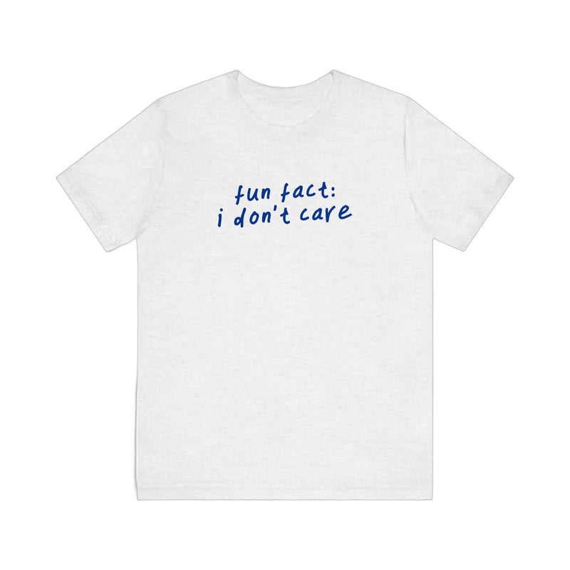 Fun Fact I Don't Care Quality Tee — Ash