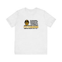 Pittsburgh Steel Worker Flag Quality Tee — Ash