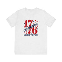 America 1776 Land Of The Free Quality Tee — Ash