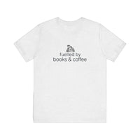 Fuelled By Books And Coffee Quality Tee — Ash