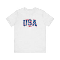 USA 1776 Varsity Stars Quality Tee — Ash