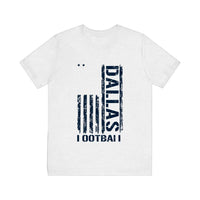 Dallas Football Distressed Flag Quality Tee — Ash