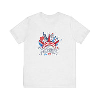 America Liberty Crown Graffiti Quality Tee — Ash