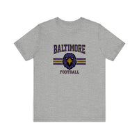 Baltimore Football Raven Mascot Quality Tee — Athletic Heather