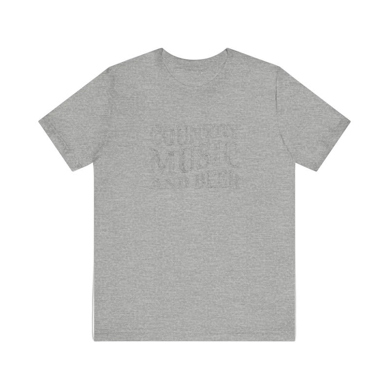 Country Music And Beer Quality Tee — Athletic Heather