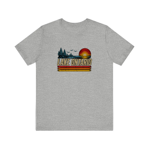 Lake Ontario Retro Sunset Quality Tee