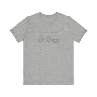 My Needs Are Simple Coffee Paws Books Quality Tee — Athletic Heather