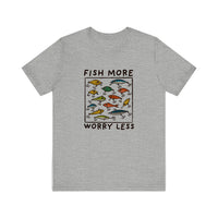 Fish More Worry Less Quality Tee — Athletic Heather