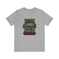 Everything I Know I Learned From 80s Cartoons Quality Tee — Athletic Heather