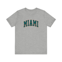 Miami Collegiate Arch Quality Tee — Athletic Heather
