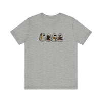 Math Ghosts With Calculators Quality Tee — Athletic Heather