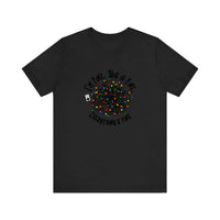I'm Fine This Is Fine Christmas Lights Quality Tee — Black