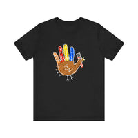 Hand Turkey In A Top Hat Quality Tee — Black