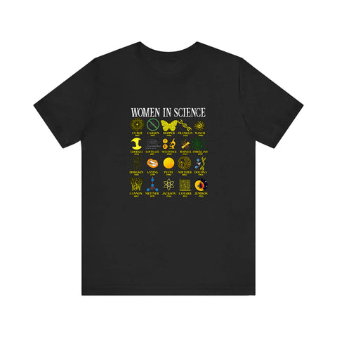 Women In Science Icons Grid Quality Tee