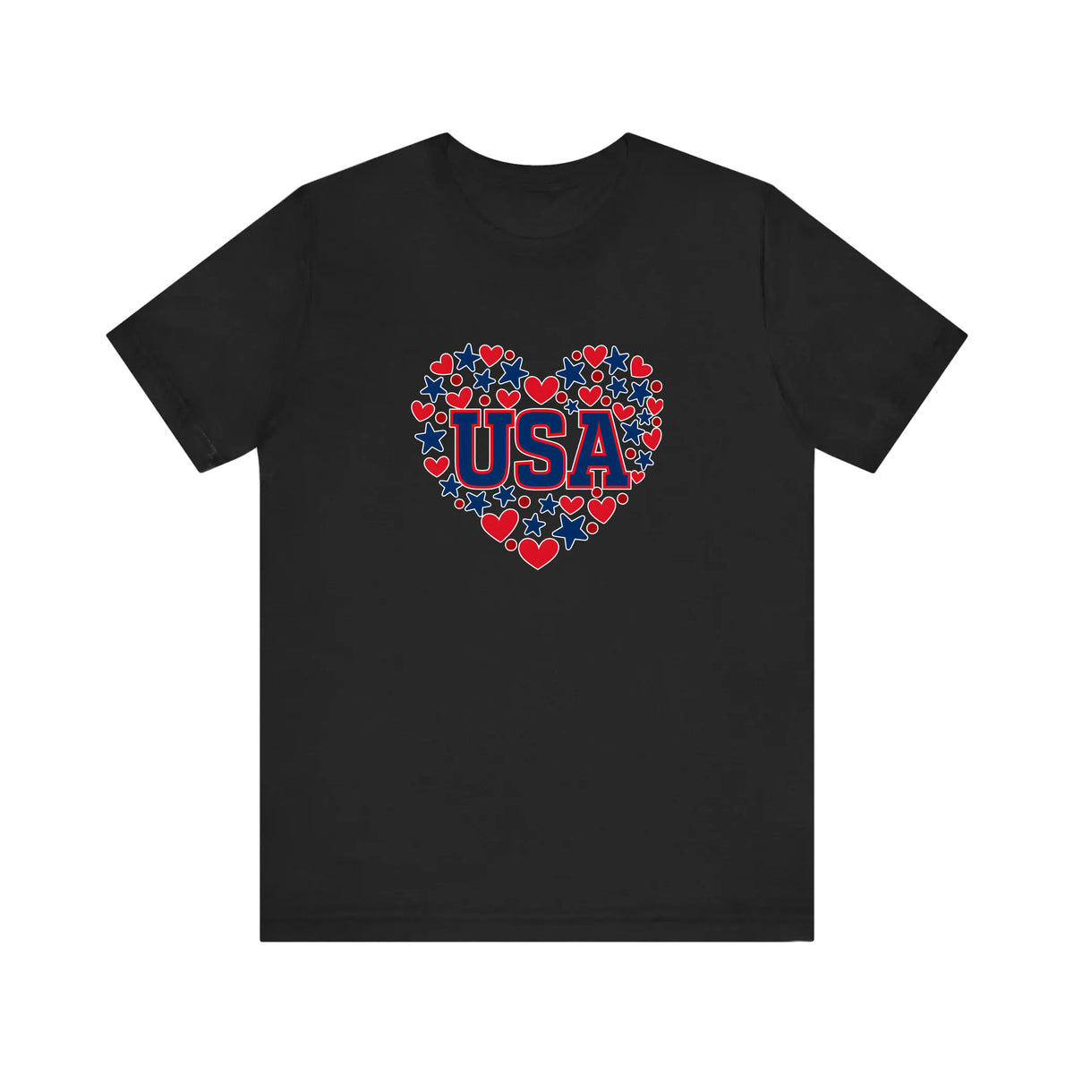 USA Hearts And Stars Quality Tee