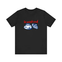 Le Weekend Coffee And Croissant Quality Tee — Black