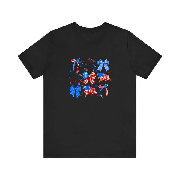 Patriotic Bows And Flags Quality Tee