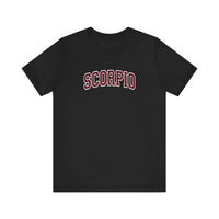Scorpio Varsity Arch Quality Tee — Black