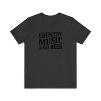 Country Music And Beer Quality Tee — Dark Grey Heather