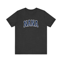 Nana Varsity Arch Quality Tee — Dark Grey Heather