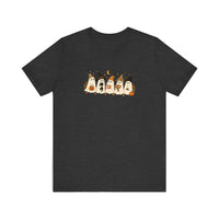 Cozy Autumn Ghost Squad Quality Tee — Dark Grey Heather