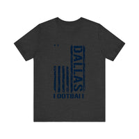 Dallas Football Distressed Flag Quality Tee — Dark Grey Heather