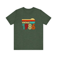 Vintage 1986 Sunset Quality Tee — Heather Forest